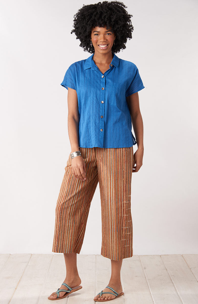 Adira Lightweight Cap-Sleeve Shirt