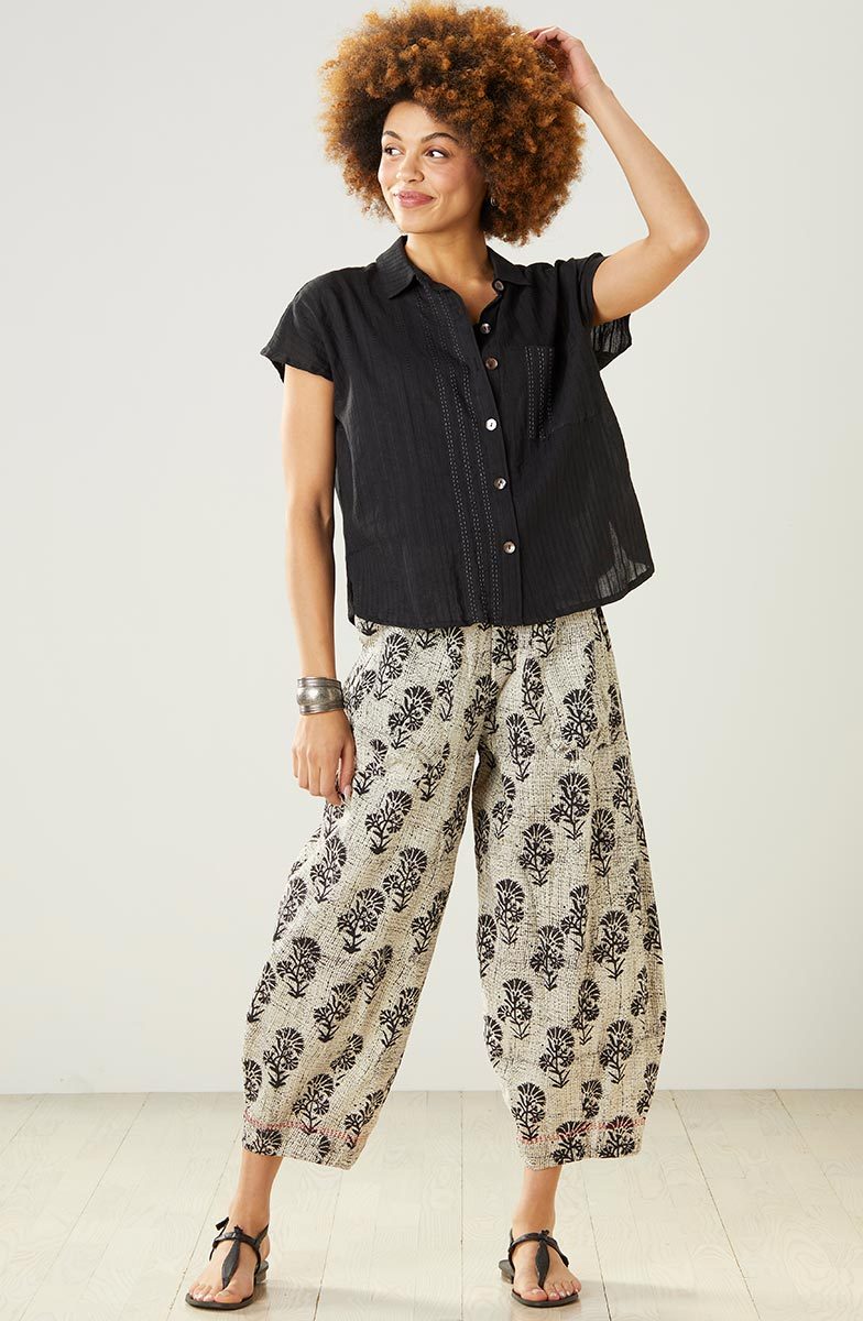 Adira Lightweight Cap-Sleeve Shirt