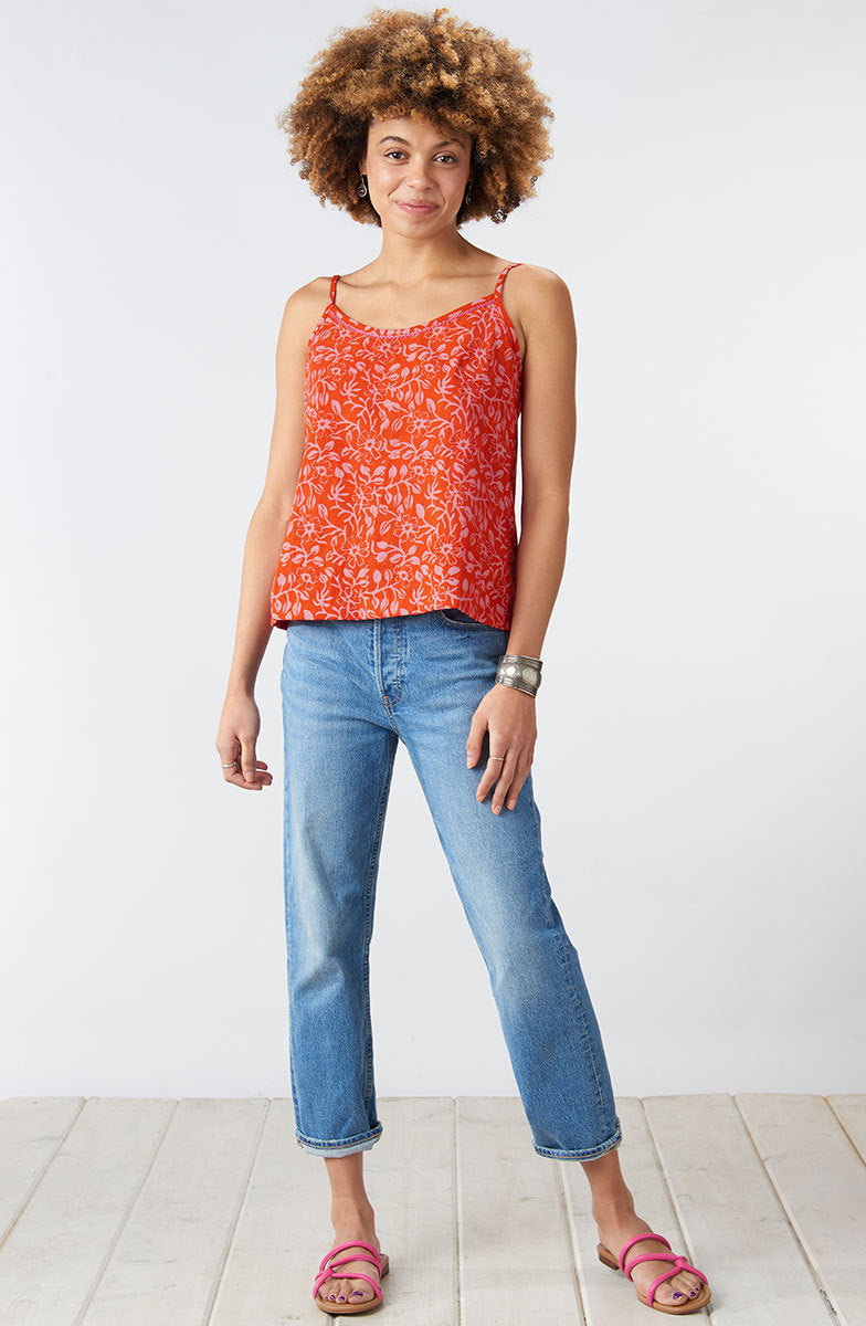 Adjustable Straps Cami - Carrot