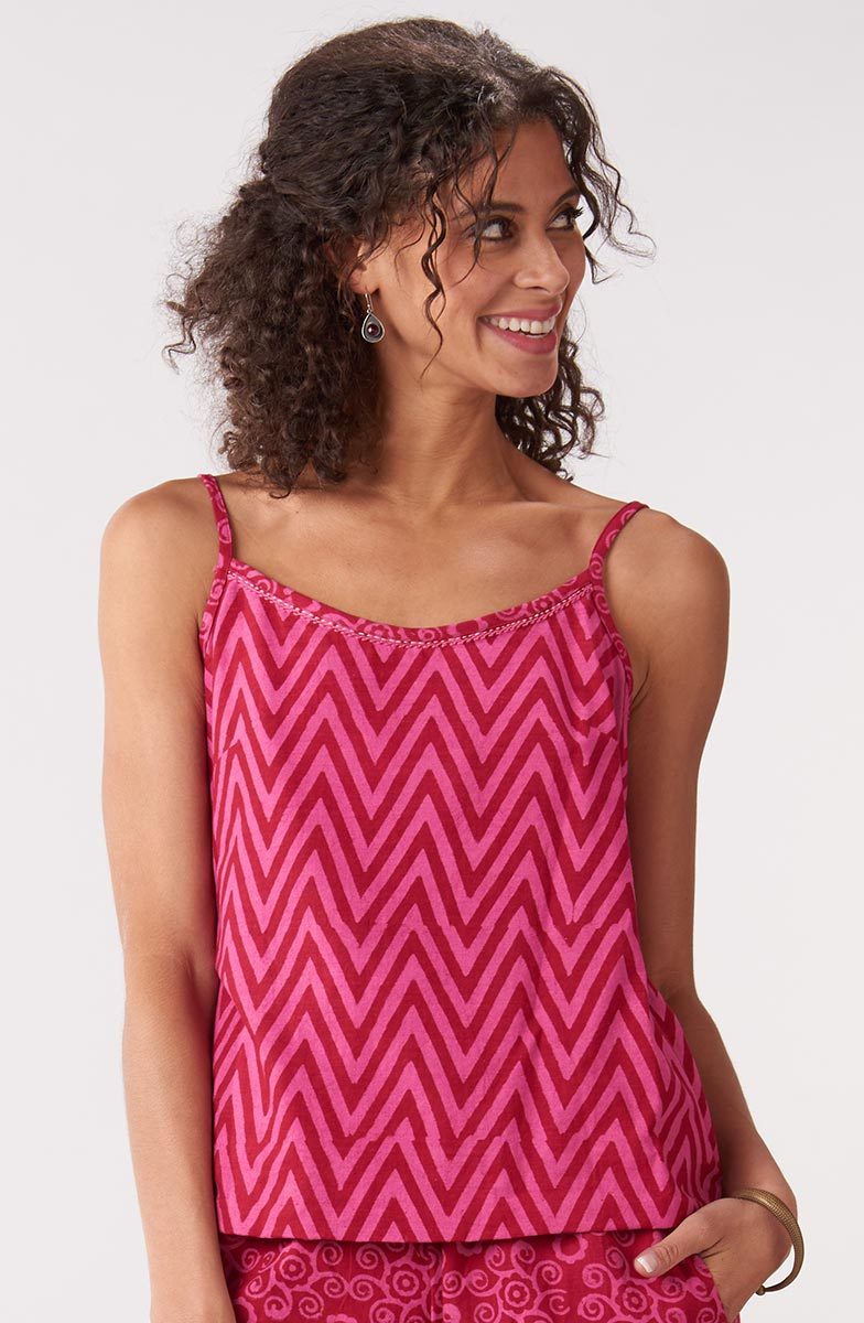 Adjustable Straps Cami - Raspberry