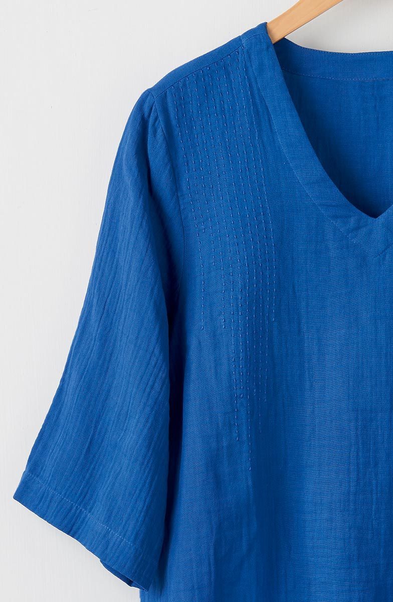 Kochi Double Gauze V-Neck Top