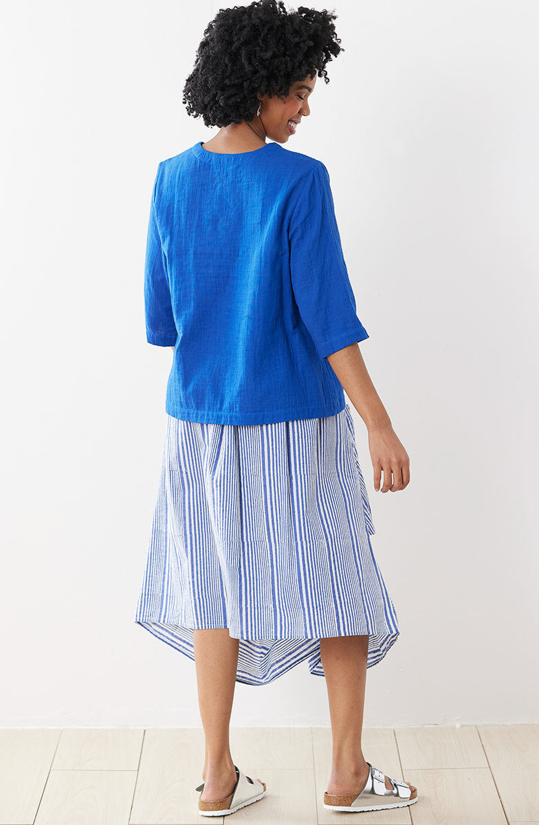 Kochi Double Gauze V-Neck Top