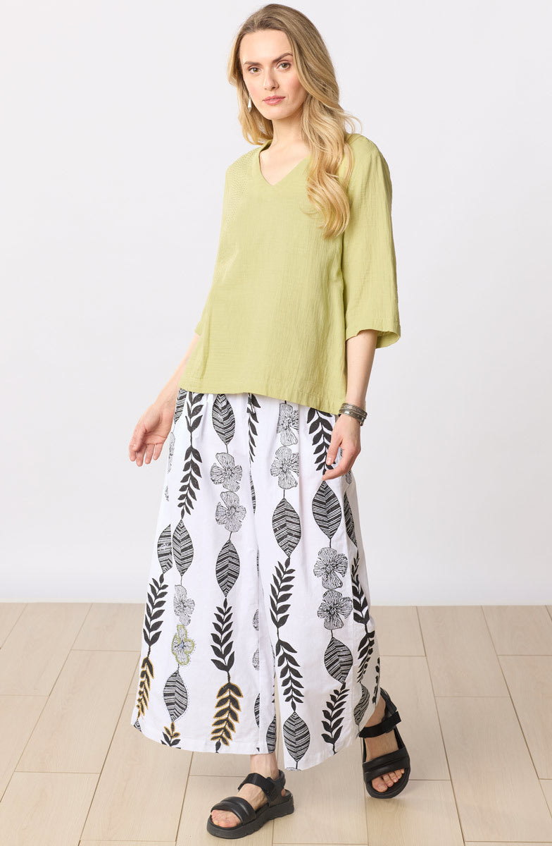 Kochi Double Gauze V-Neck Top