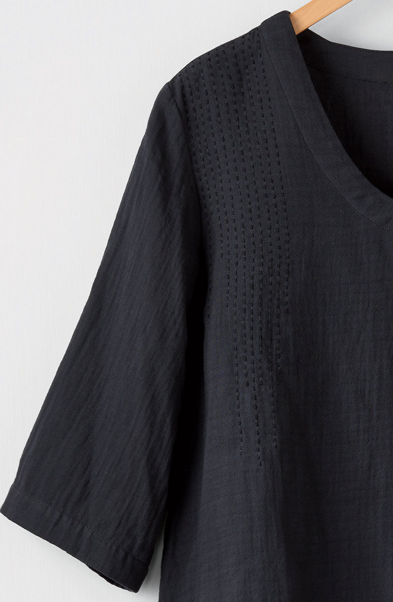 Kochi Double Gauze V-Neck Top