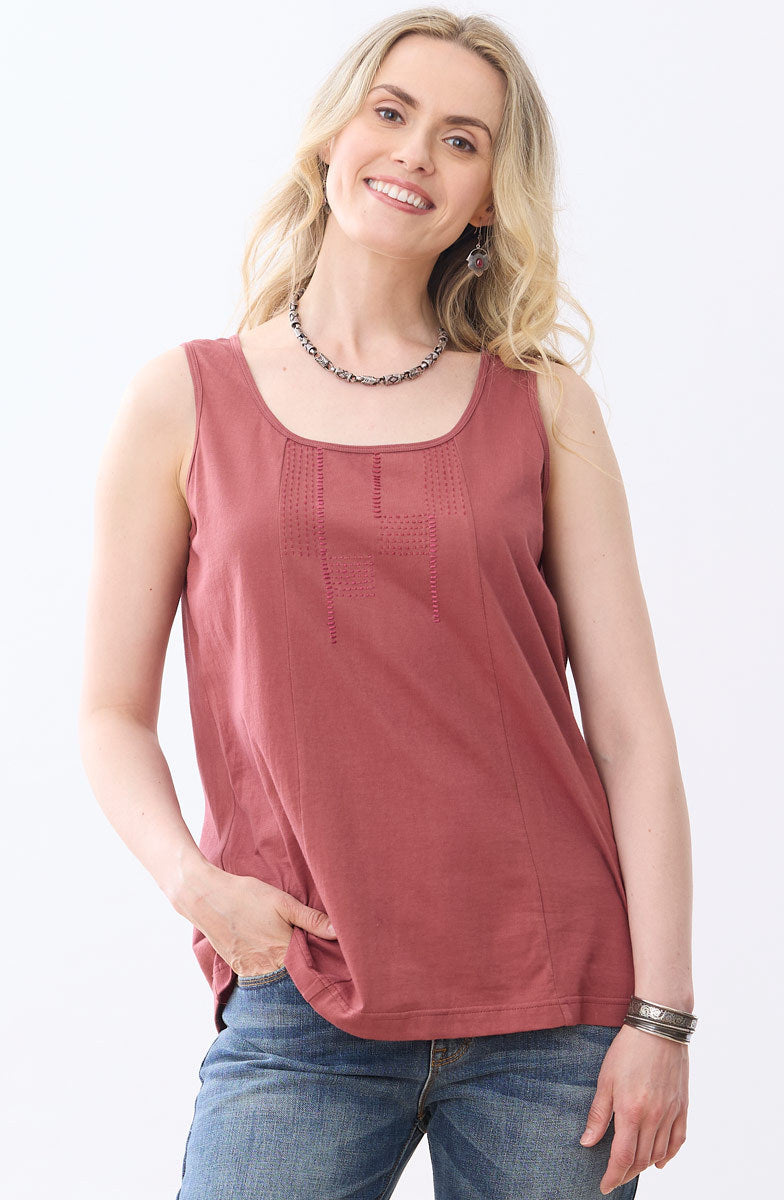 Kripa Cotton Jersey A-line Tank