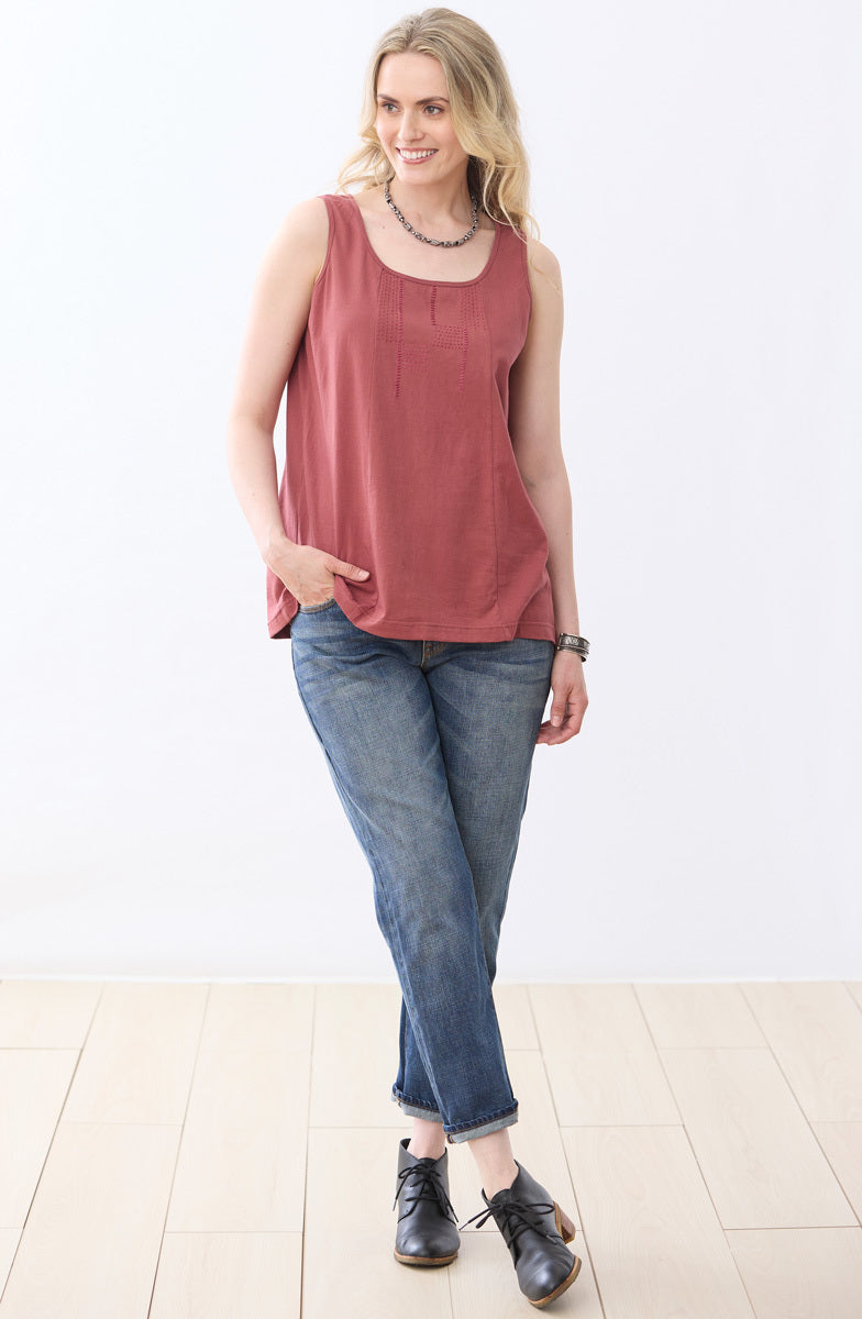 Kripa Cotton Jersey A-line Tank