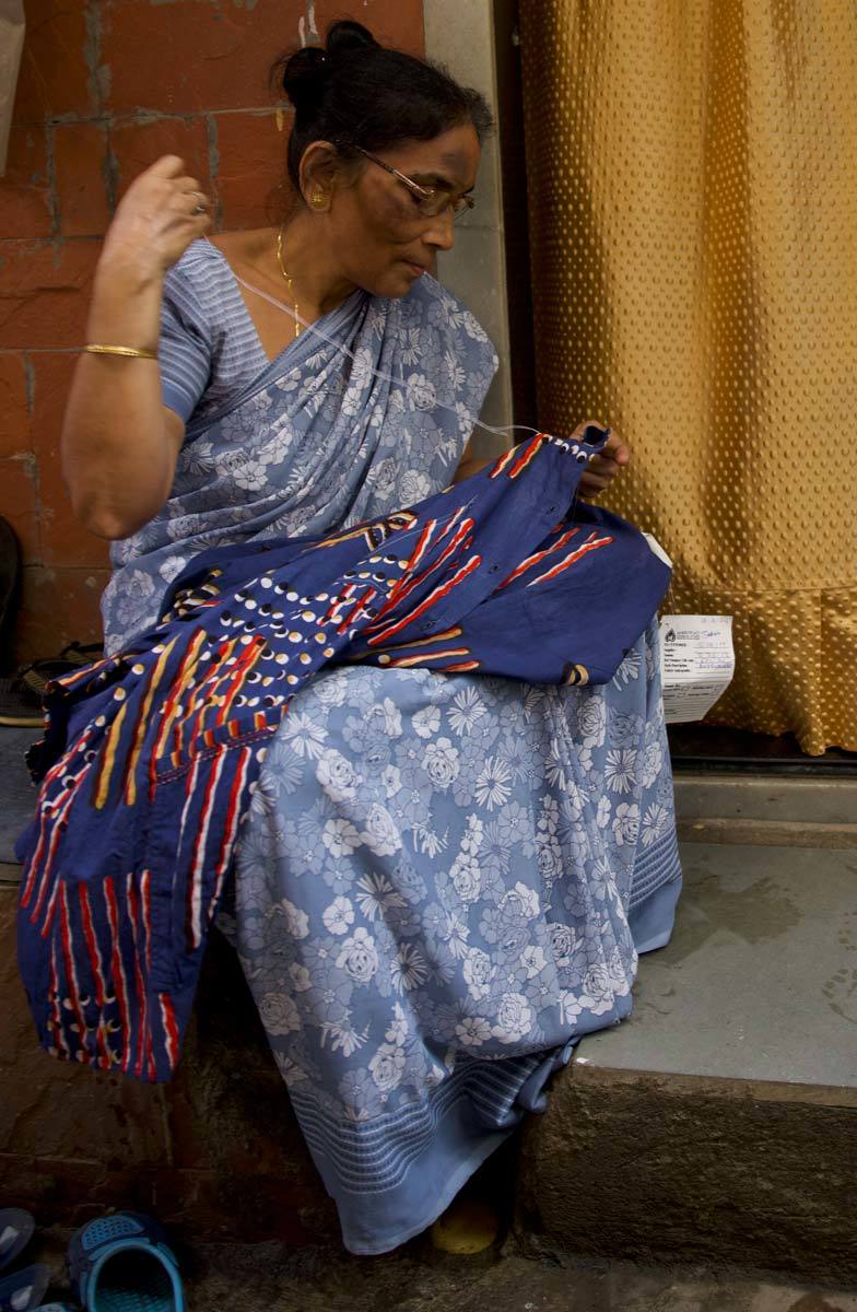 Anarya Roll-Sleeve Shirt Jacket - Cornflower/Multi