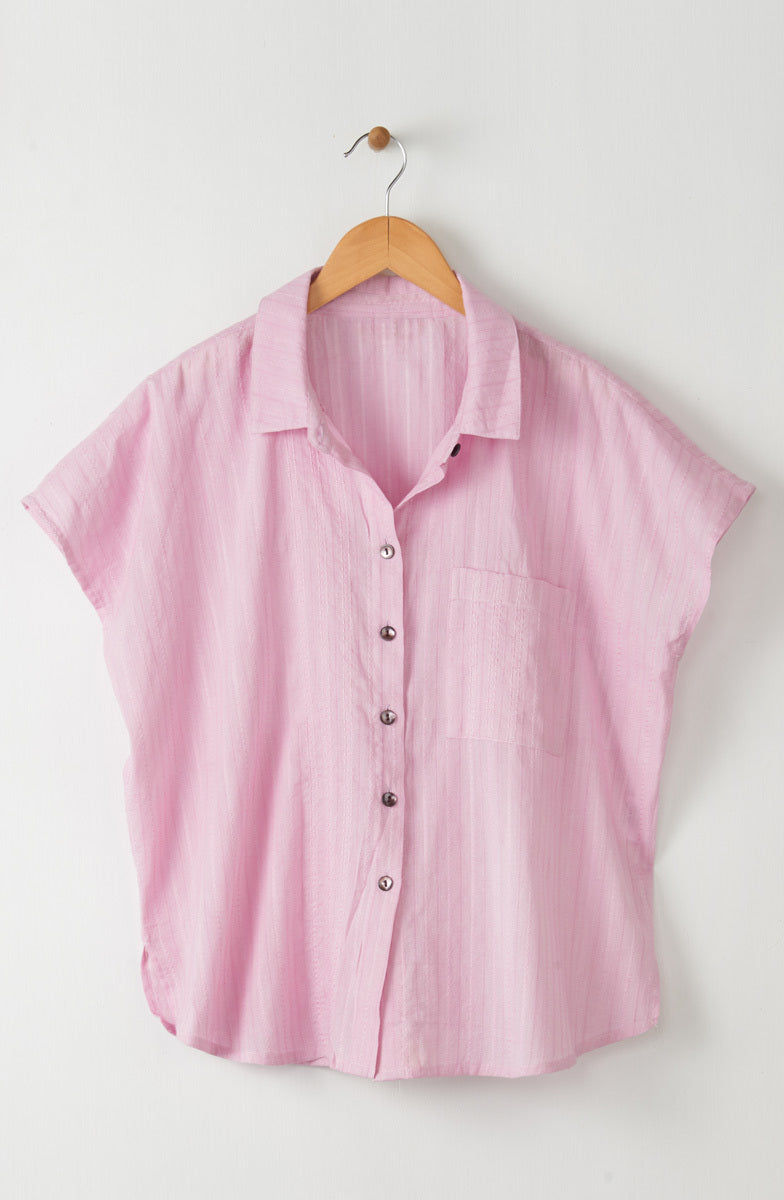 Adira Lightweight Cap-Sleeve Shirt