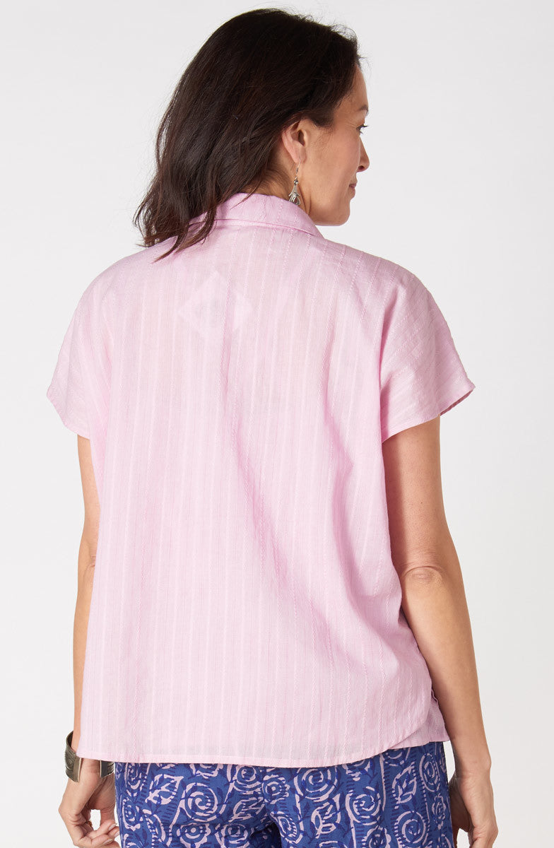 Adira Lightweight Cap-Sleeve Shirt