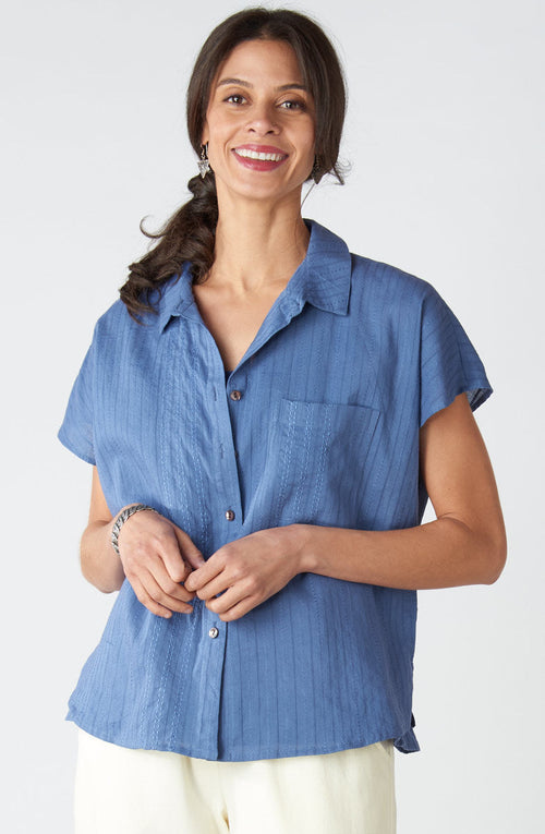 Adira Lightweight Cap-Sleeve Shirt