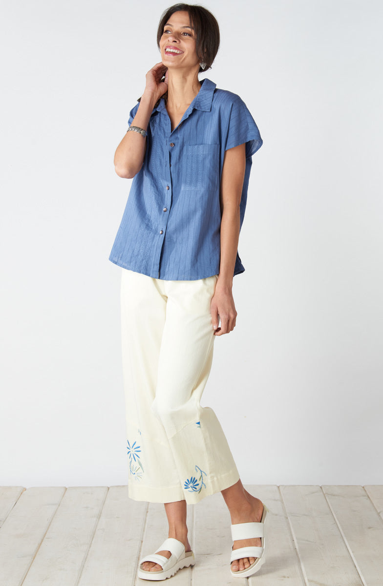 Adira Lightweight Cap-Sleeve Shirt