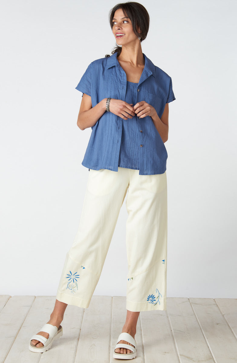 Adira Lightweight Cap-Sleeve Shirt