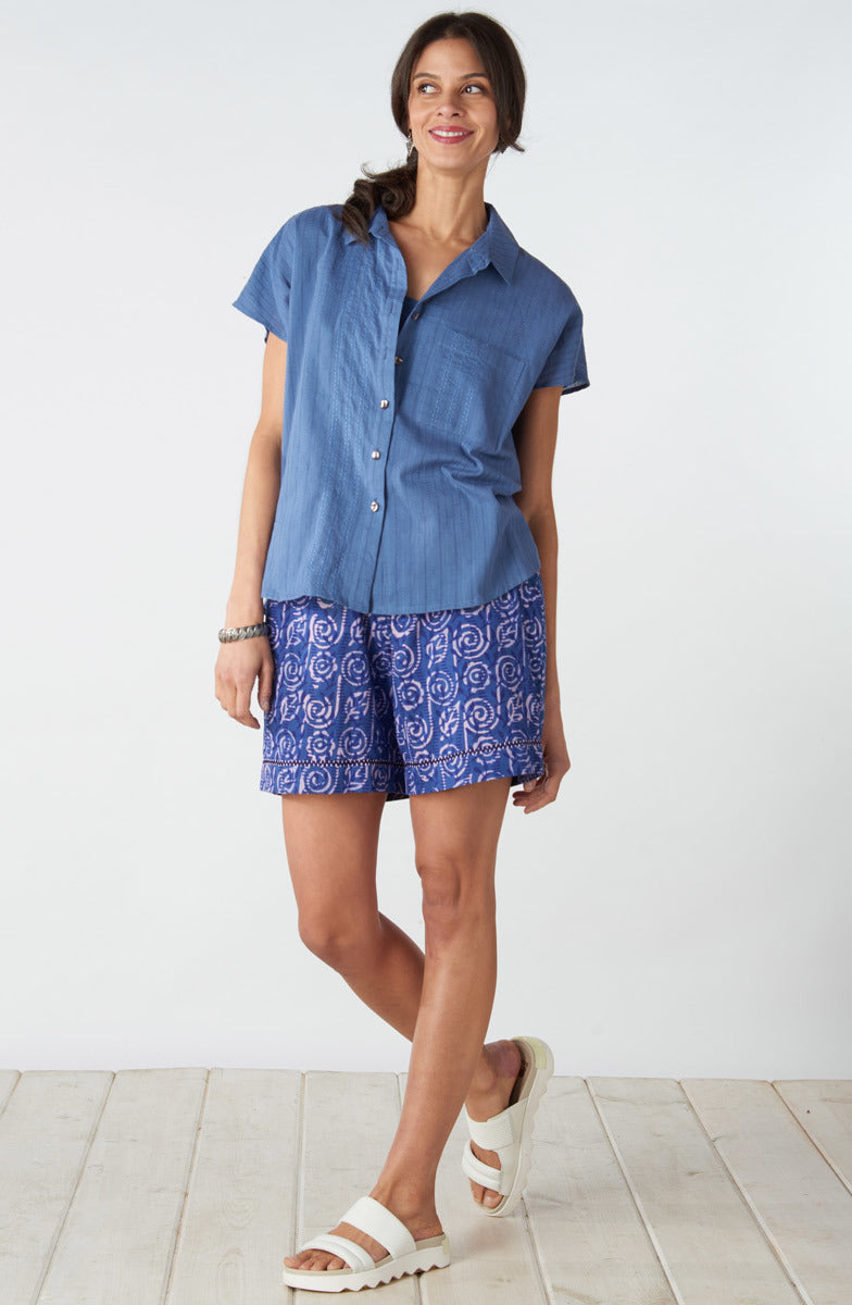 Adira Lightweight Cap-Sleeve Shirt