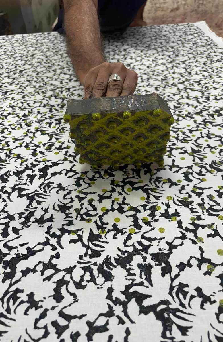 Aashna Organic Cotton High-Low Hem Button-Down Shirt - White/Black