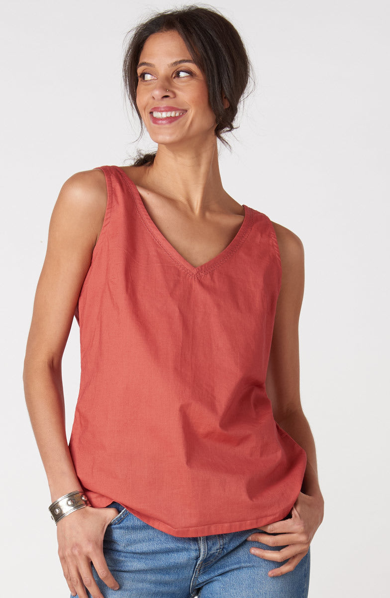 Ashvi Organic Cotton V-Neck Tank