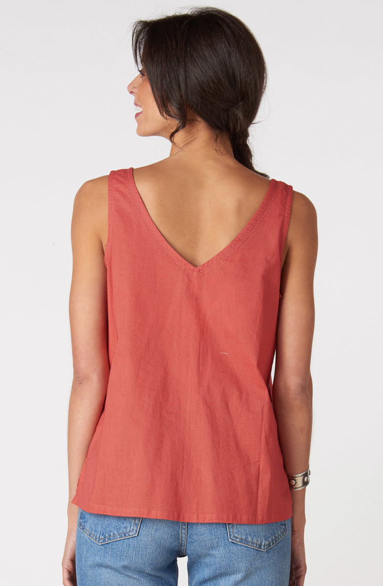 Ashvi Organic Cotton V-Neck Tank