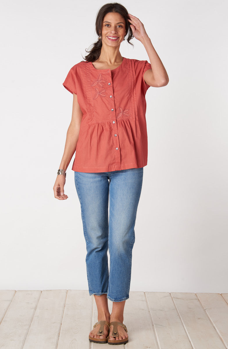 Shalu Organic Cotton Cap Sleeve Top