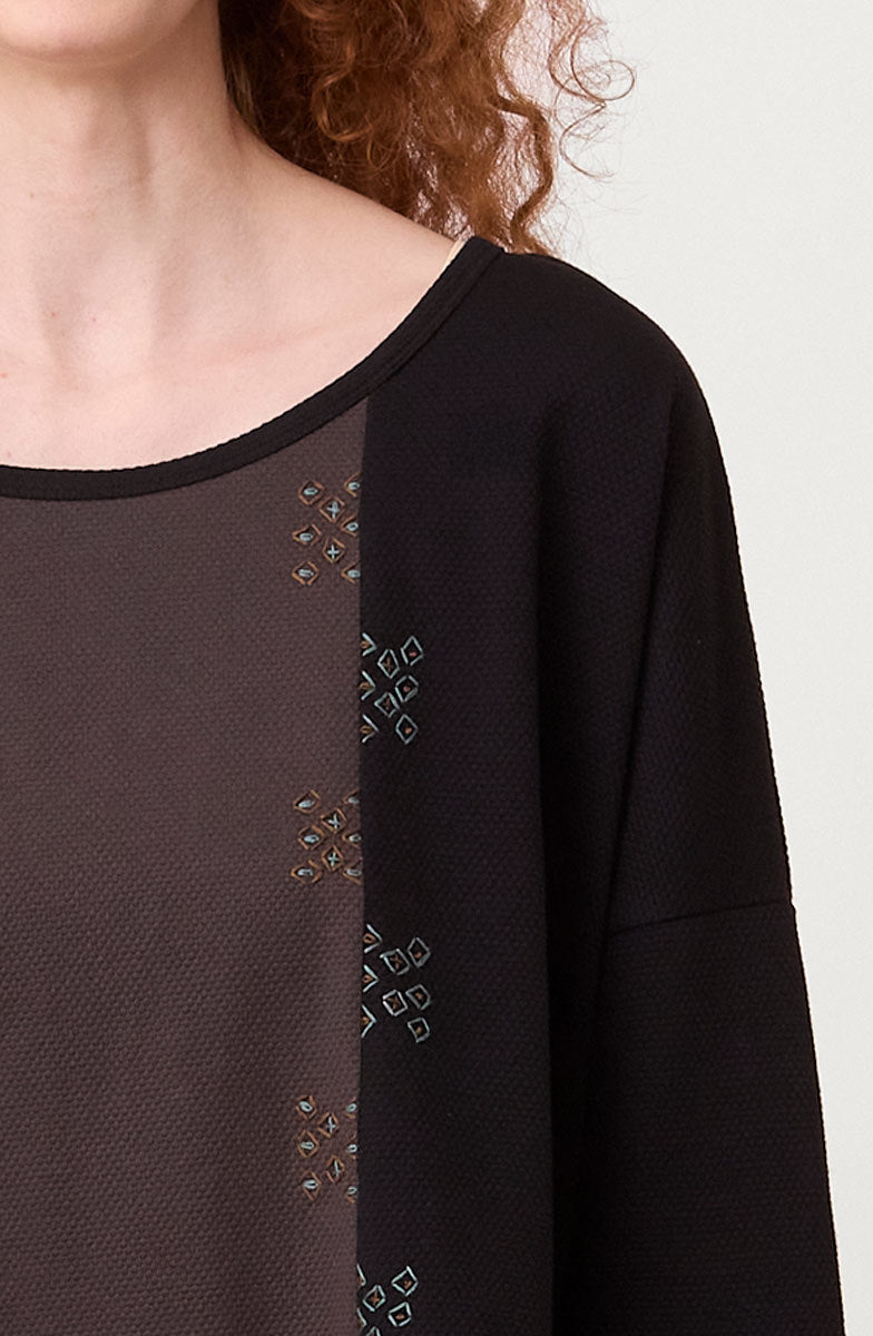 Nasima Oversized Boxy Tee - Black