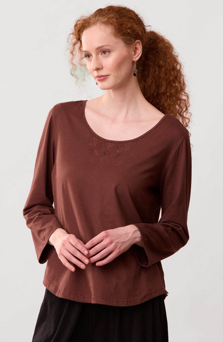 Maira Long-Sleeve Cotton Jersey Tee