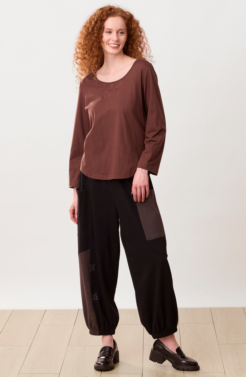 Maira Long-Sleeve Cotton Jersey Tee