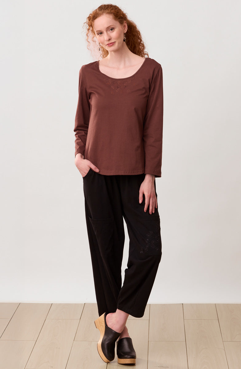 Maira Long-Sleeve Cotton Jersey Tee