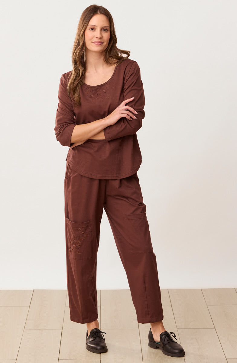 Maira Long-Sleeve Cotton Jersey Tee