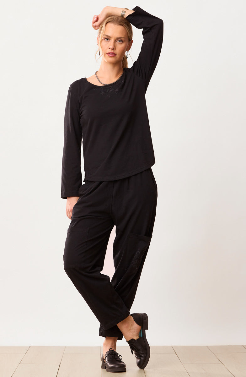 Maira Long-Sleeve Cotton Jersey Tee