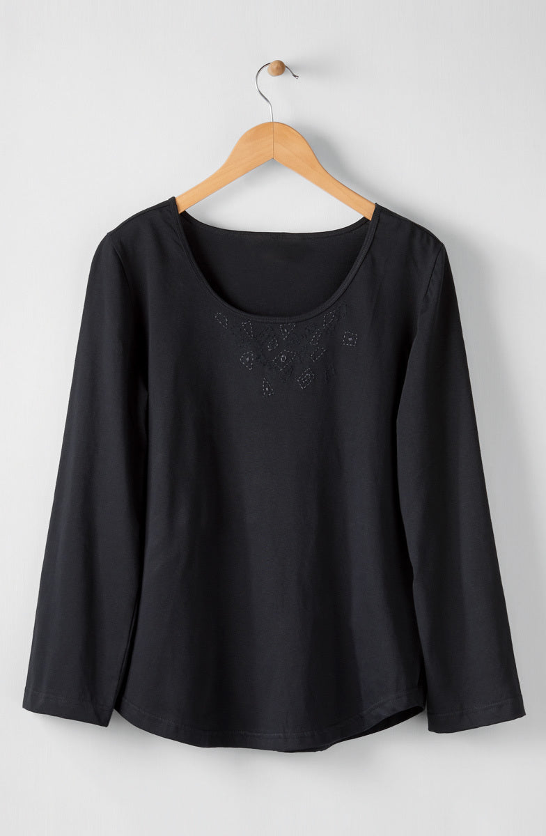Maira Long-Sleeve Cotton Jersey Tee