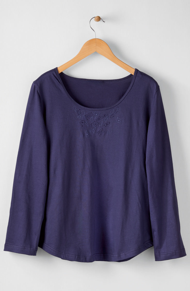 Maira Long-Sleeve Cotton Jersey Tee