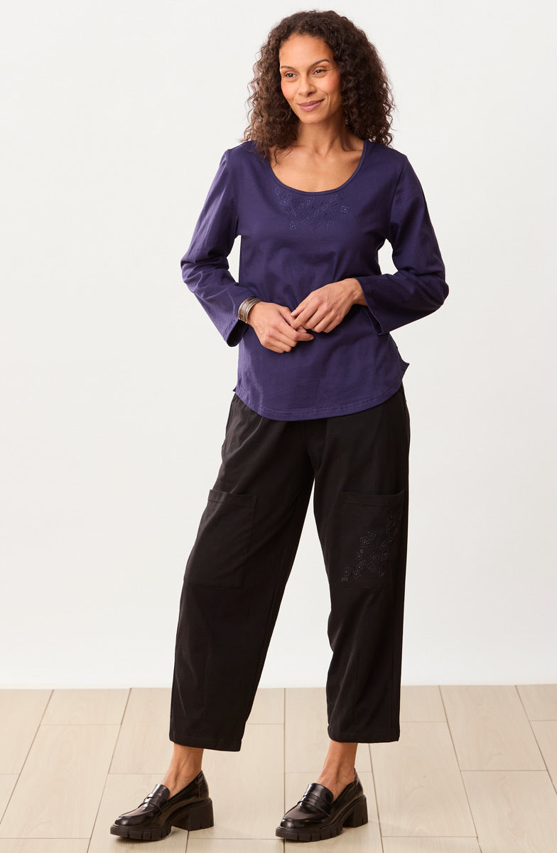 Maira Long-Sleeve Cotton Jersey Tee