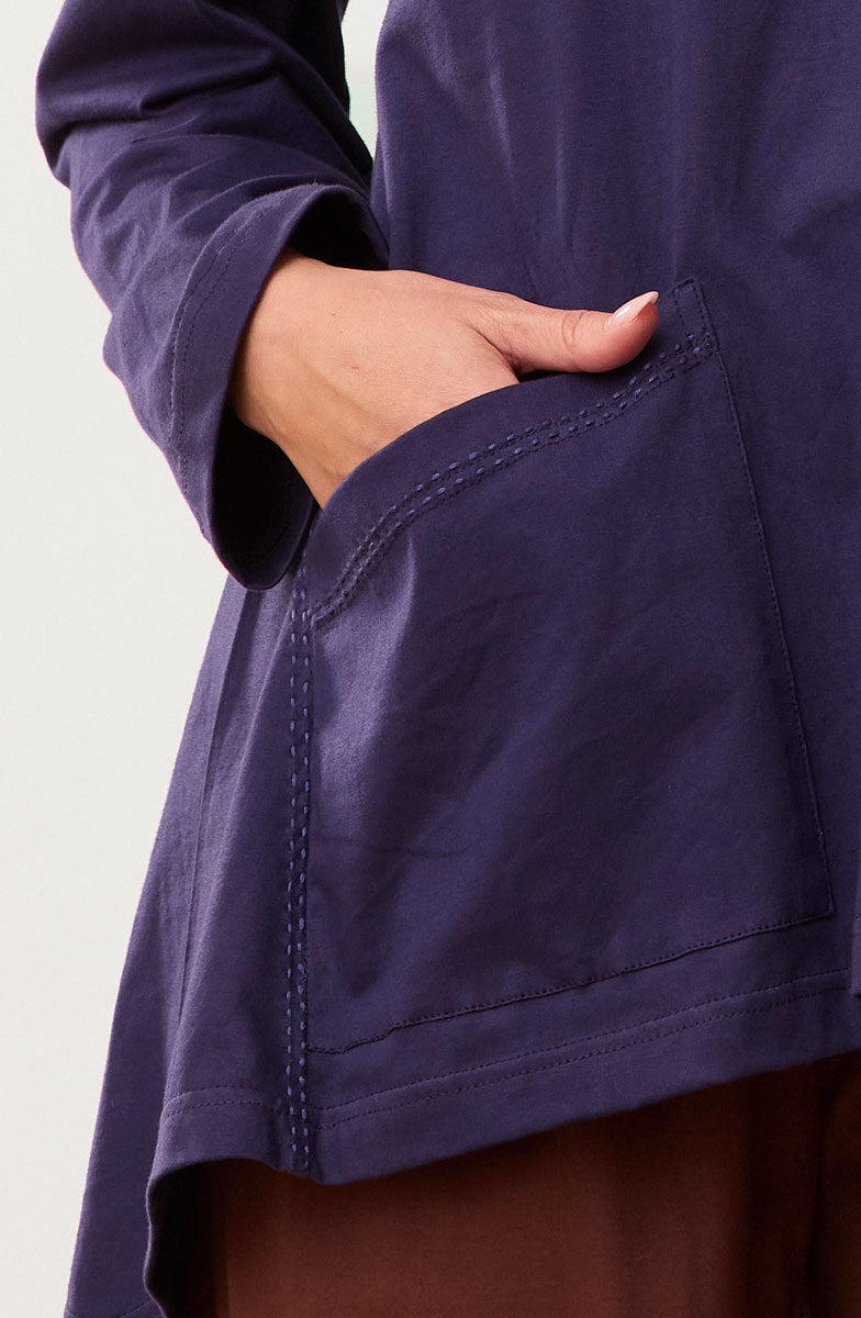 Asma Soft Handkerchief Hem Knit Top