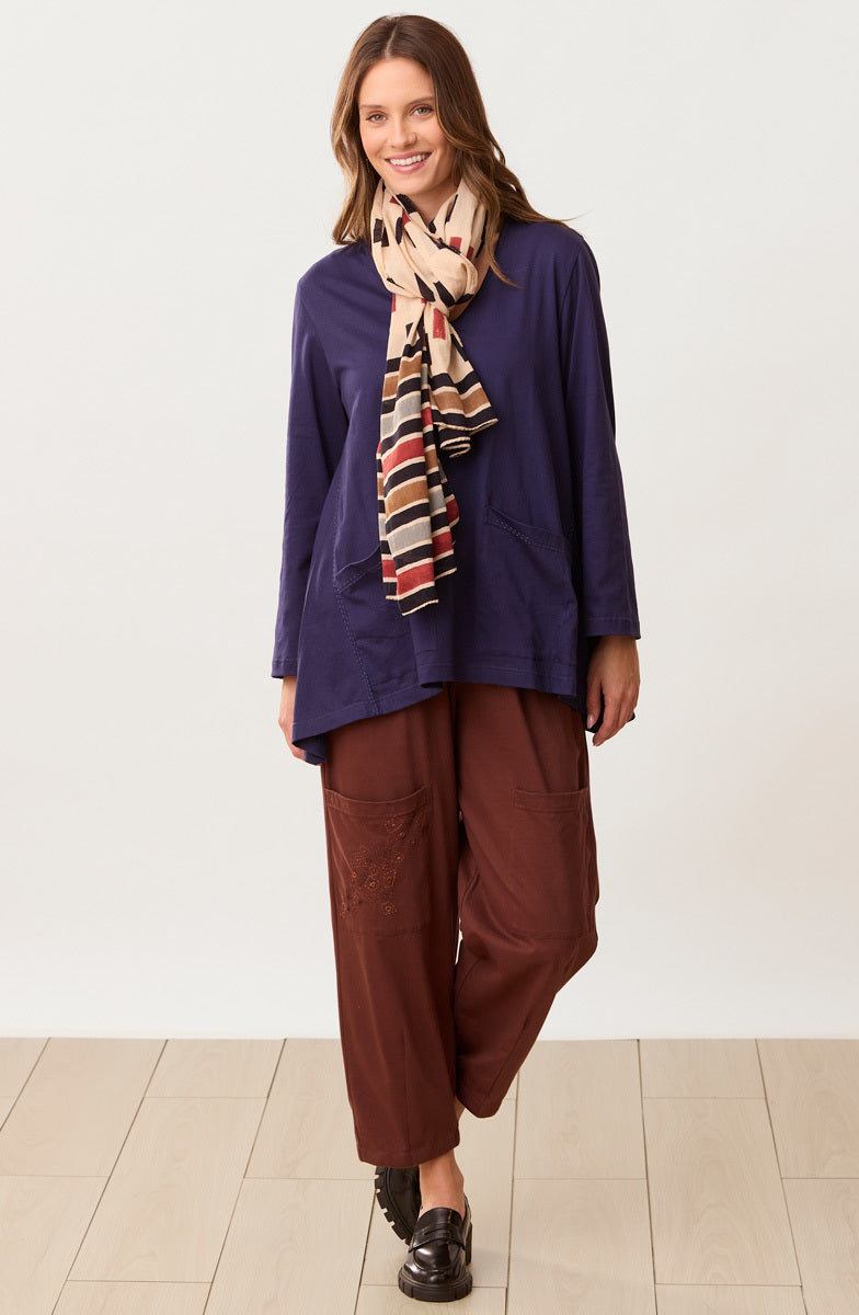 Asma Soft Handkerchief Hem Knit Top