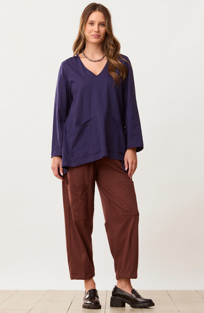 Asma Soft Handkerchief Hem Knit Top