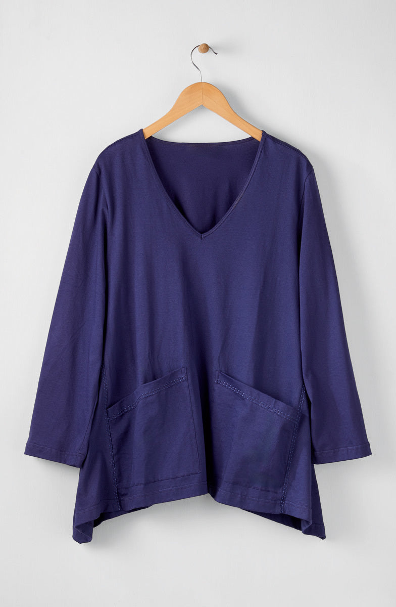 Asma Soft Handkerchief Hem Knit Top