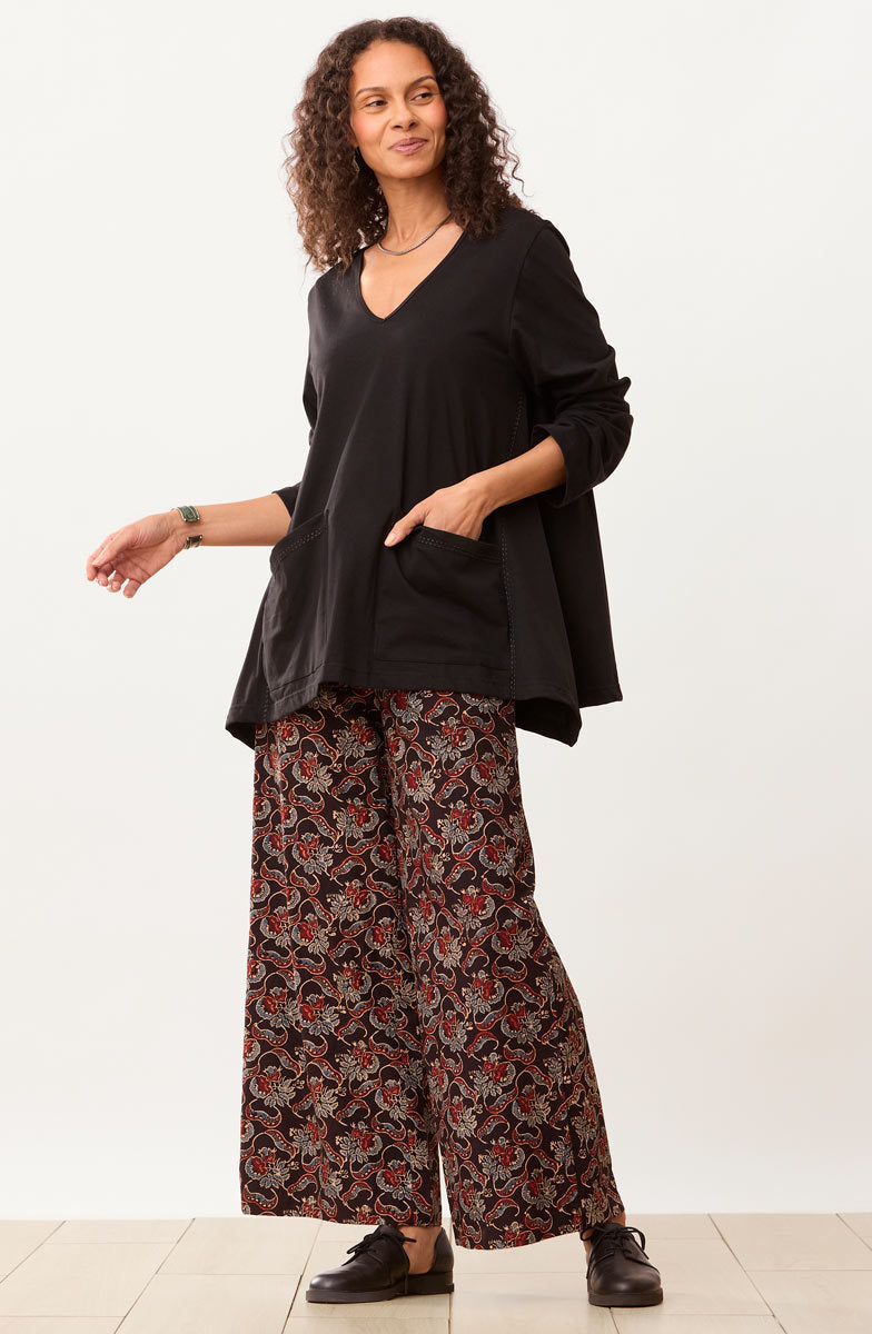 Asma Soft Handkerchief Hem Knit Top