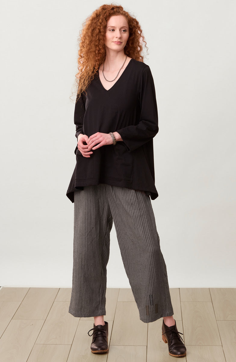 Asma Soft Handkerchief Hem Knit Top