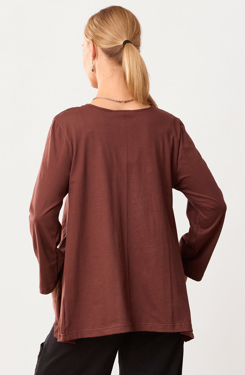 Asma Soft Handkerchief Hem Knit Top