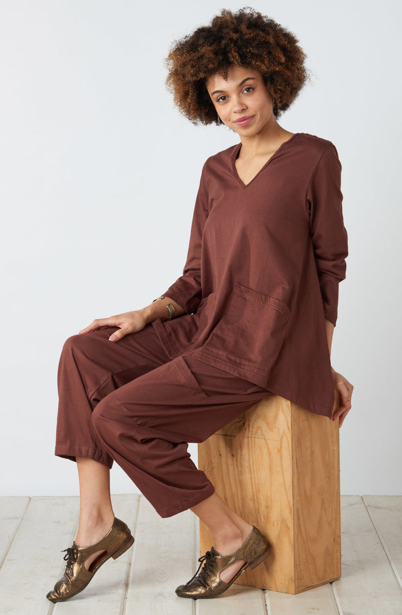 Asma Soft Handkerchief Hem Knit Top