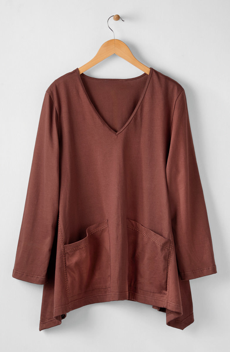 Asma Soft Handkerchief Hem Knit Top