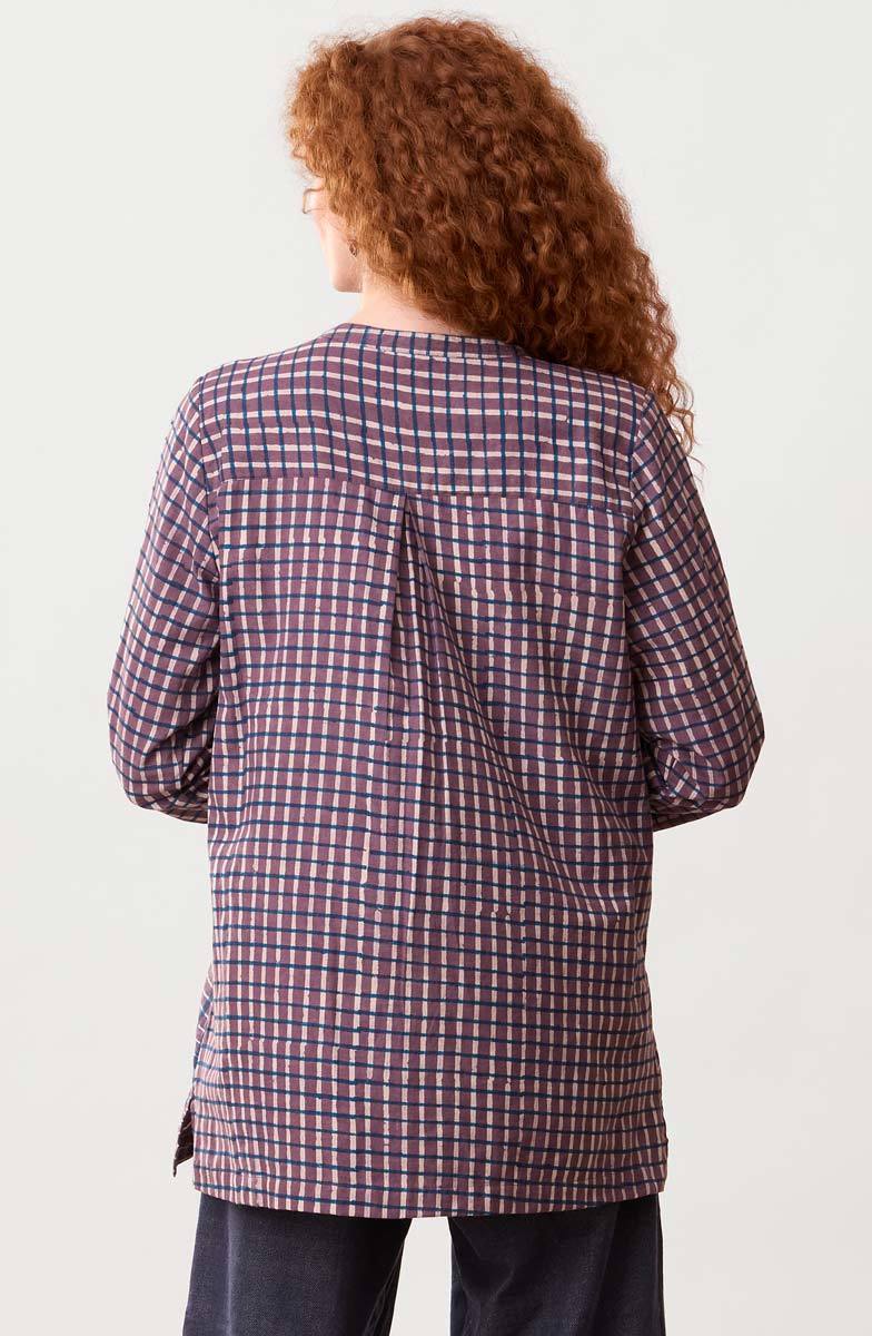 Shaily Button-Down Kurta - Smoky lavender