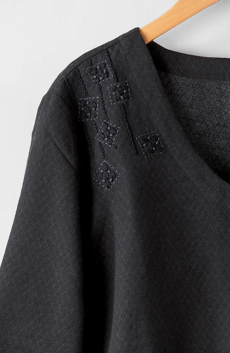 Deepa V-Neck Matelassé Top