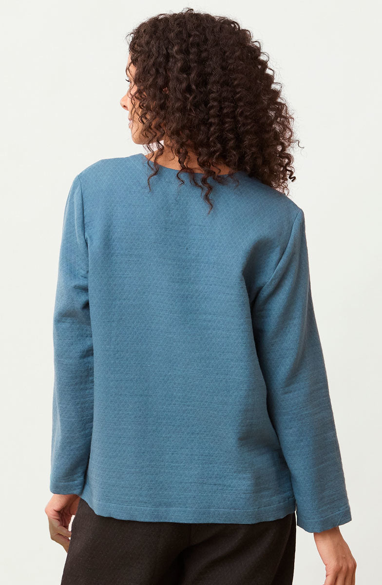 Deepa V-Neck Matelassé Top