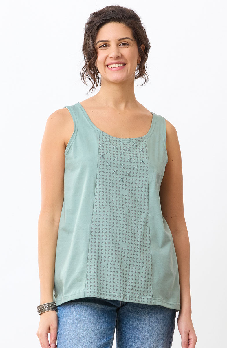 Kripa Cotton Jersey A-line Tank