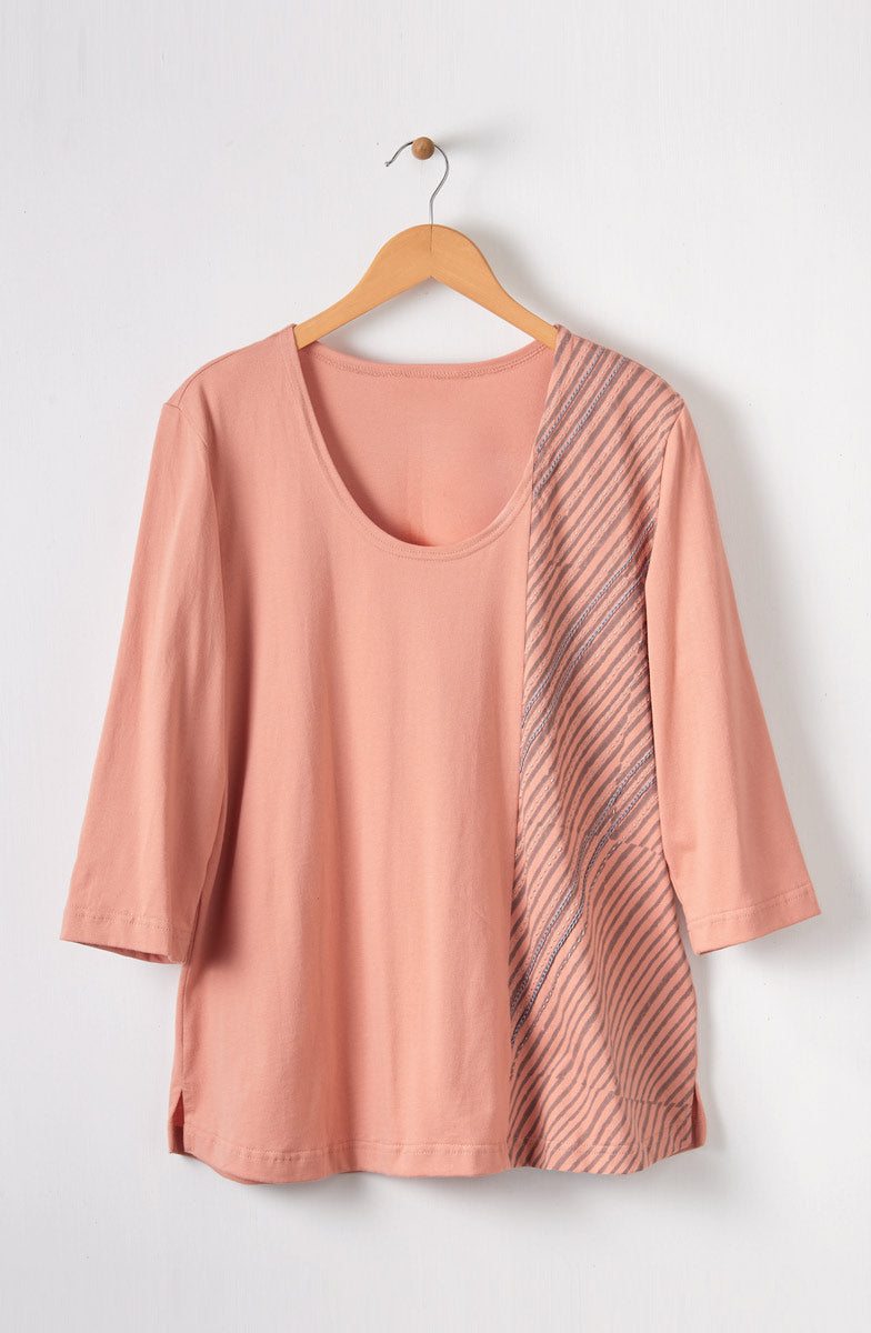 Punita U-Neck 3/4-Sleeve Tee