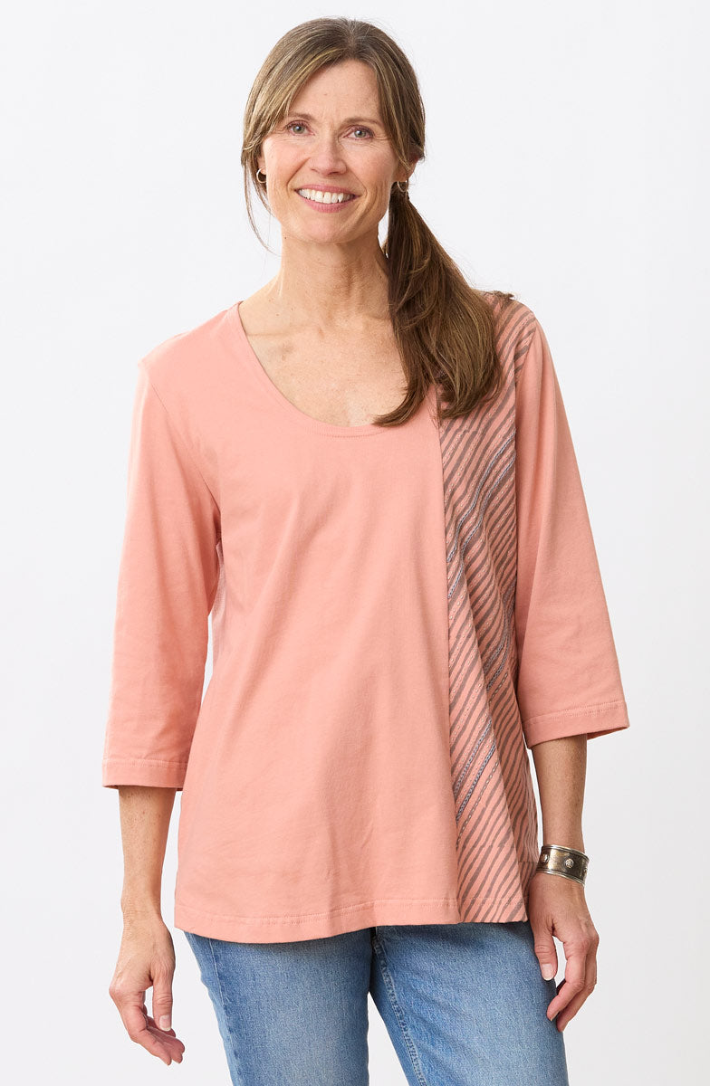 Punita U-Neck 3/4-Sleeve Tee