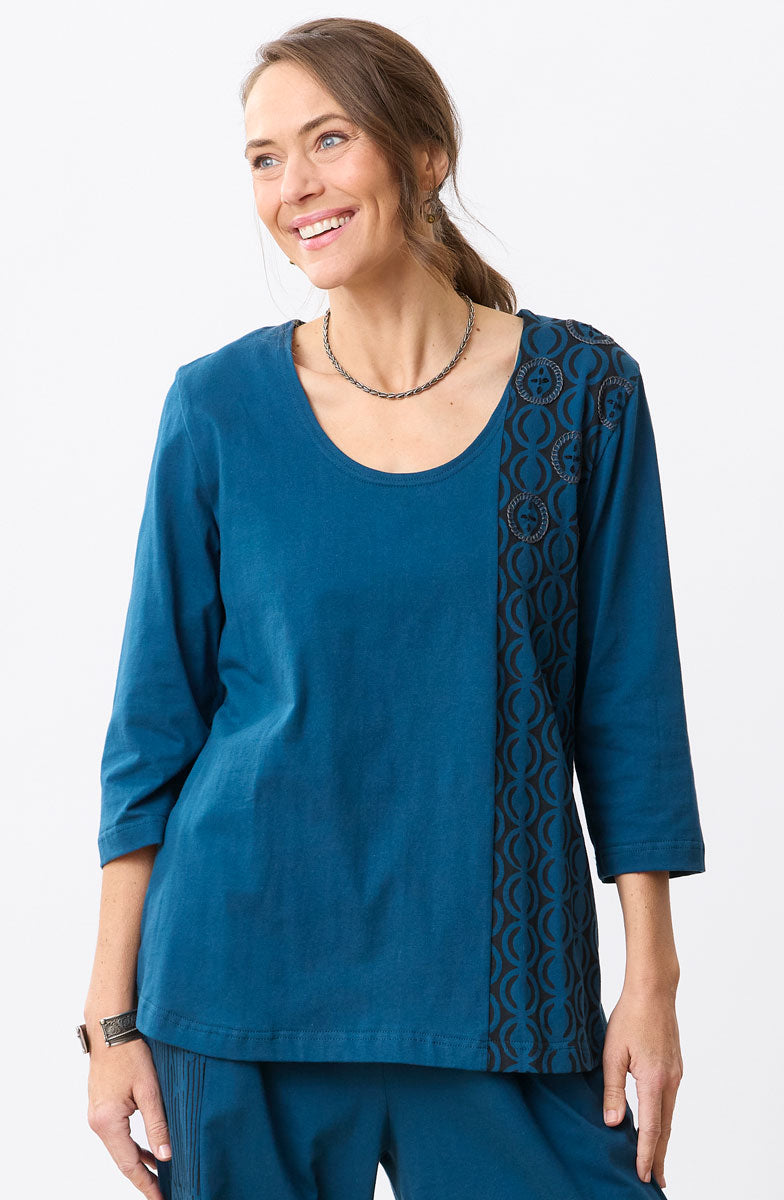 Punita U-Neck 3/4-Sleeve Tee