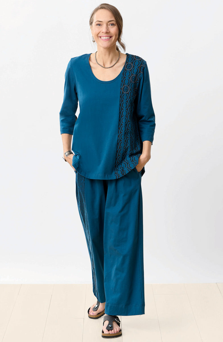 Punita U-Neck 3/4-Sleeve Tee