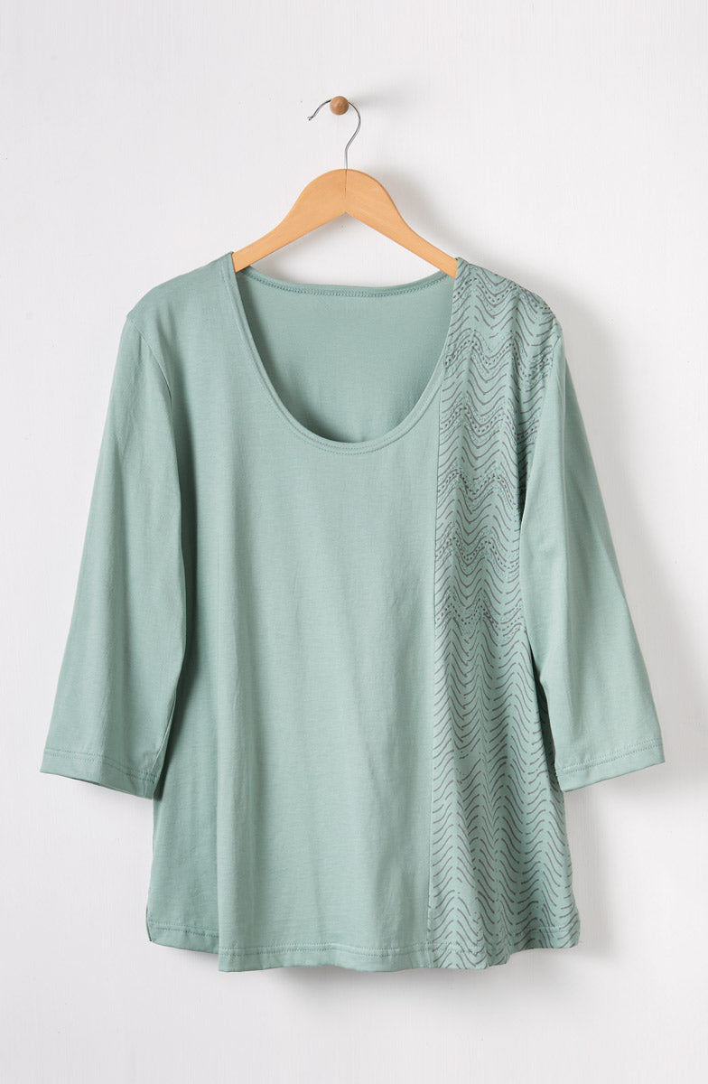 Punita U-Neck 3/4-Sleeve Tee