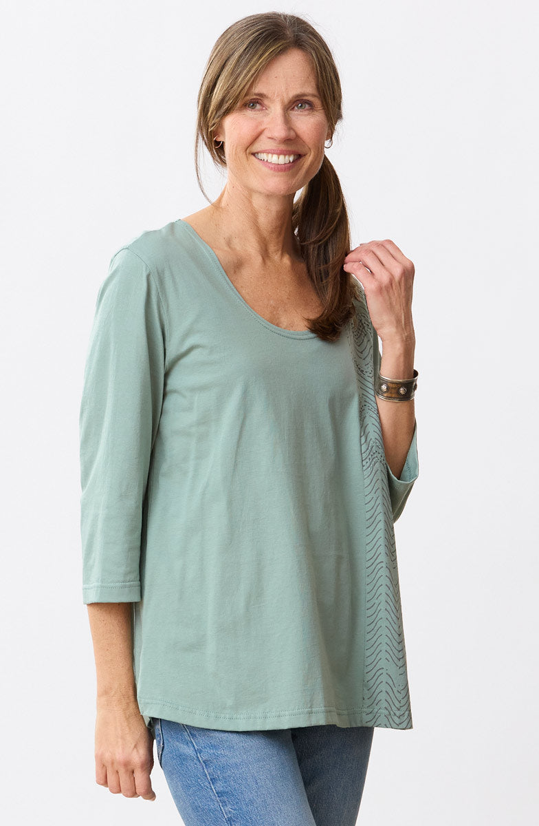 Punita U-Neck 3/4-Sleeve Tee