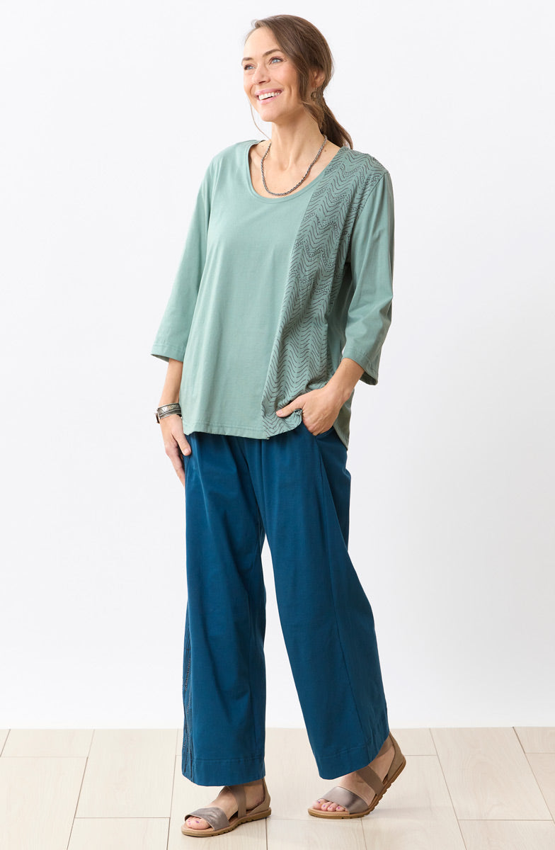 Punita U-Neck 3/4-Sleeve Tee